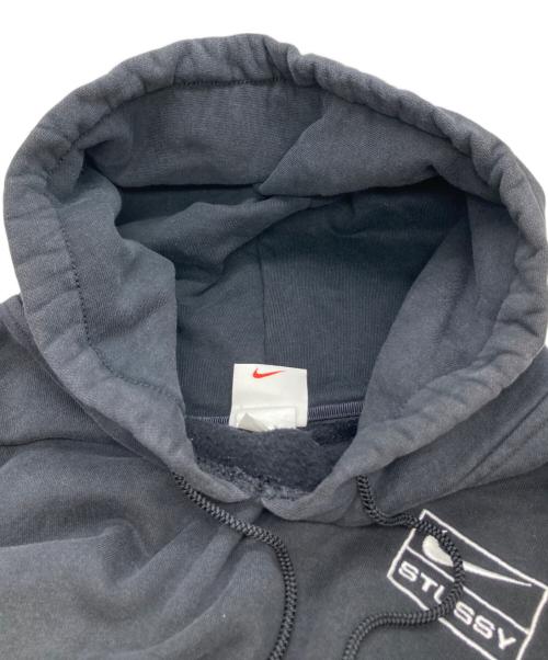 NIKE（ナイキ）NIKE (ナイキ) stussy (ステューシー) プルオーバーパーカー/NRG Washed Hoodie ブラック サイズ:Lの古着・服飾アイテム