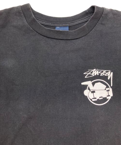 stussy（ステューシー）stussy (ステューシー) SKATE MANプリントTシャツ ブラック サイズ:Ⅼの古着・服飾アイテム