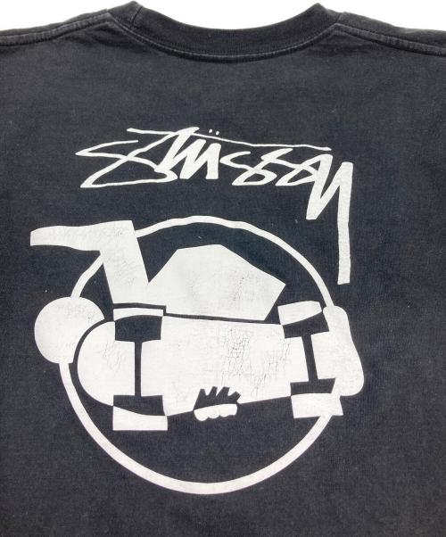 stussy（ステューシー）stussy (ステューシー) SKATE MANプリントTシャツ ブラック サイズ:Ⅼの古着・服飾アイテム
