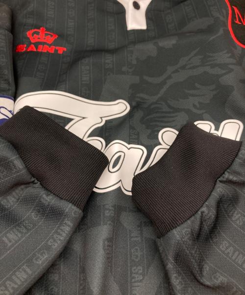 SAINT MICHAEL（セントマイケル）SAINT MICHAEL (セントマイケル) SOCCER SHIRT FAITH/ゲームシャツ ブラック サイズ:XLの古着・服飾アイテム