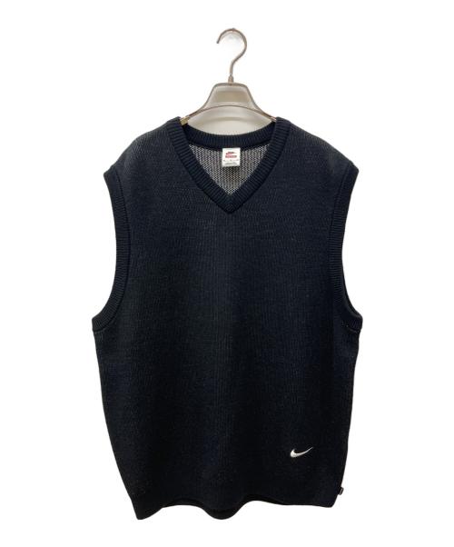 NIKE（ナイキ）NIKE (ナイキ) SUPREME (シュプリーム) Sweater Vest/ニットベスト ブラック サイズ:XLの古着・服飾アイテム