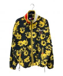 AWAKE×tommy jeans（アウェイク×トミージーンズ）の古着「フラワーデザインフリースジャケット」｜イエロー×ブラック