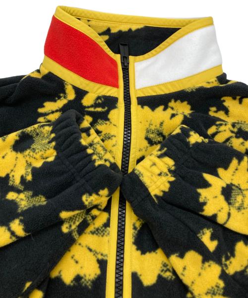 AWAKE（アウェイク）AWAKE (アウェイク) TOMMY JEANS (トミージーンズ) フラワーデザインフリースジャケット イエロー×ブラック サイズ:Lの古着・服飾アイテム