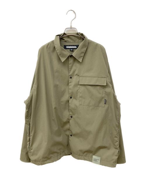 NEIGHBORHOOD（ネイバーフッド）NEIGHBORHOOD (ネイバーフッド) MULTIFUNCTIONAL SHIRT/ナイロンシャツ カーキ サイズ:Lの古着・服飾アイテム