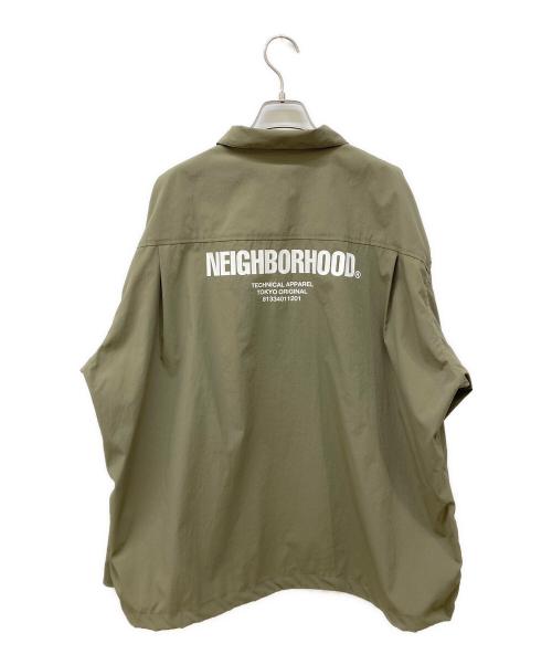 NEIGHBORHOOD（ネイバーフッド）NEIGHBORHOOD (ネイバーフッド) MULTIFUNCTIONAL SHIRT/ナイロンシャツ カーキ サイズ:Lの古着・服飾アイテム