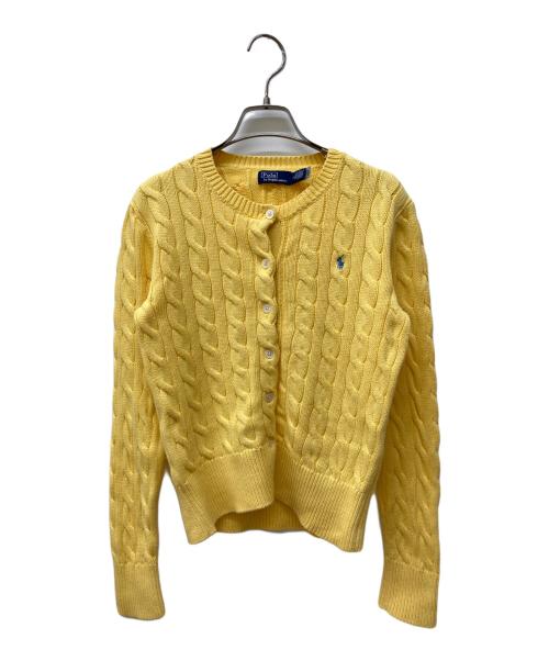 POLO RALPH LAUREN（ポロ・ラルフローレン）POLO RALPH LAUREN (ポロ・ラルフローレン) ケーブルニットカーディガン イエロー サイズ:Ｍの古着・服飾アイテム