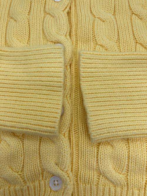 POLO RALPH LAUREN（ポロ・ラルフローレン）POLO RALPH LAUREN (ポロ・ラルフローレン) ケーブルニットカーディガン イエロー サイズ:Ｍの古着・服飾アイテム