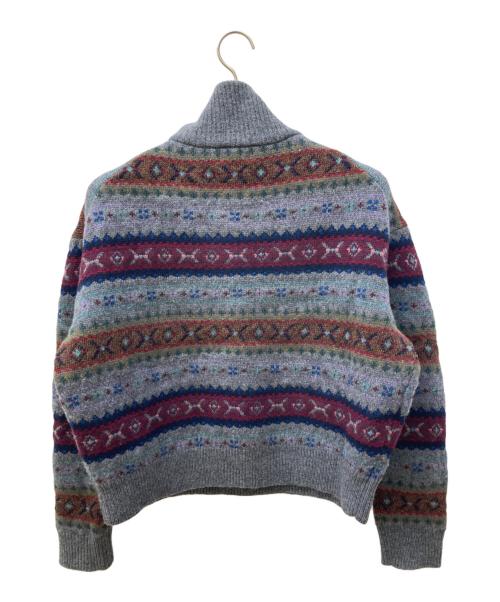 POLO RALPH LAUREN（ポロ・ラルフローレン）POLO RALPH LAUREN (ポロ・ラルフローレン) フェアアイルハーフジップニット グレー サイズ:Ｍの古着・服飾アイテム