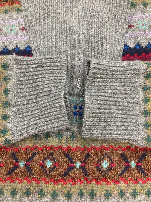 POLO RALPH LAUREN（ポロ・ラルフローレン）POLO RALPH LAUREN (ポロ・ラルフローレン) フェアアイルハーフジップニット グレー サイズ:Ｍの古着・服飾アイテム