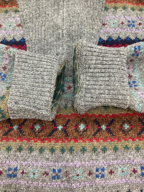 POLO RALPH LAUREN（ポロ・ラルフローレン）POLO RALPH LAUREN (ポロ・ラルフローレン) フェアアイルハーフジップニット グレー サイズ:Ｍの古着・服飾アイテム