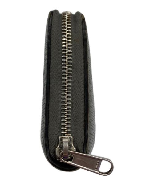 GUCCI（グッチ）GUCCI (グッチ) GGエンボスジップアラウンドウォレット長財布 グレーの古着・服飾アイテム