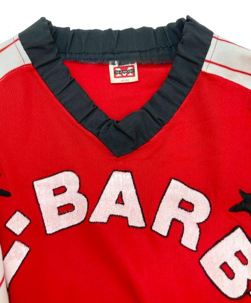 USED（ユーズド）USED (ユーズド) フットボールTシャツ レッド サイズ:42‐44の古着・服飾アイテム
