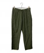 SUPREMEシュプリーム）の古着「pleated trouser/カスリワイドパンツ」｜グリーン