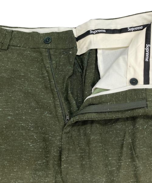 SUPREME（シュプリーム）SUPREME (シュプリーム) pleated trouser/カスリワイドパンツ グリーン サイズ:Mの古着・服飾アイテム