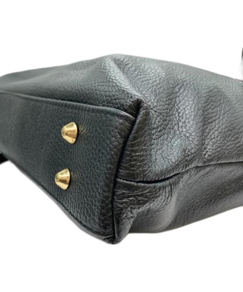 AULENTTI（オウレンティ）AULENTTI (オウレンティ) バンブーハンドル2wayレザートートバッグ ブラックの古着・服飾アイテム