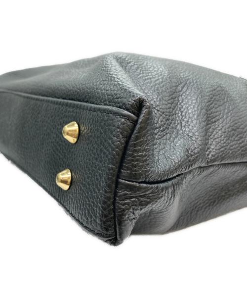 AULENTTI（オウレンティ）AULENTTI (オウレンティ) バンブーハンドル2wayレザートートバッグ ブラックの古着・服飾アイテム