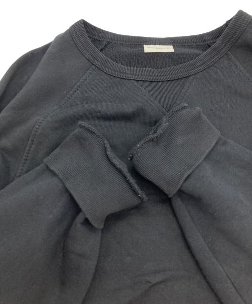 DRIES VAN NOTEN（ドリスヴァンノッテン）DRIES VAN NOTEN (ドリスヴァンノッテン) ラグラン無地スウェット ブラック サイズ:Lの古着・服飾アイテム