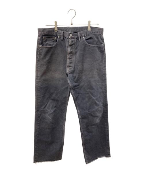 Maison Margiela（メゾンマルジェラ）Maison Margiela (メゾンマルジェラ) 後染めカットオフデニムパンツ グレー サイズ:34の古着・服飾アイテム