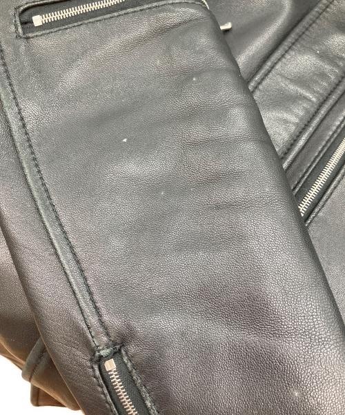 wjk（ダブルジェイケー）wjk (ダブルジェイケー) ラムレザージャケット ブラック サイズ:Sの古着・服飾アイテム