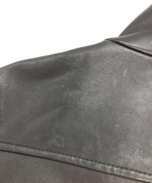 wjk（ダブルジェイケー）wjk (ダブルジェイケー) ラムレザージャケット ブラック サイズ:Sの古着・服飾アイテム