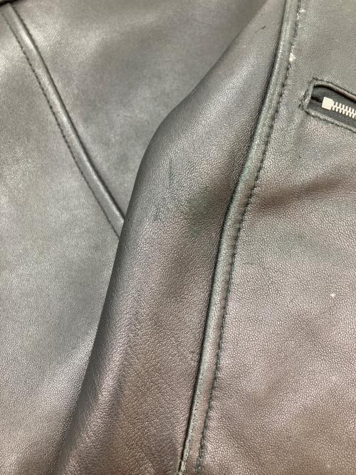 wjk（ダブルジェイケー）wjk (ダブルジェイケー) ラムレザージャケット ブラック サイズ:Sの古着・服飾アイテム