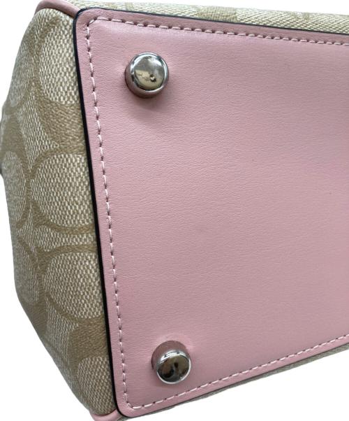 COACH（コーチ）COACH (コーチ) 2WAYショルダーバッグ ピンク×ベージュの古着・服飾アイテム