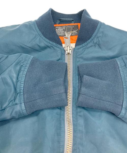 Schott（ショット）Schott (ショット) ナイロンフライトジャケット ブルー サイズ:Ⅼの古着・服飾アイテム