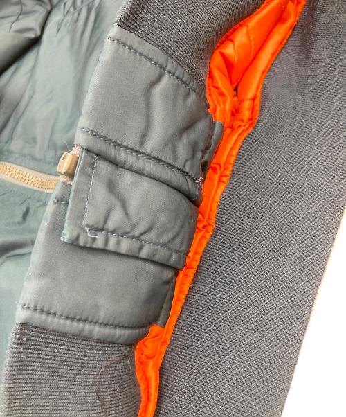 Schott（ショット）Schott (ショット) ナイロンフライトジャケット ブルー サイズ:Ⅼの古着・服飾アイテム