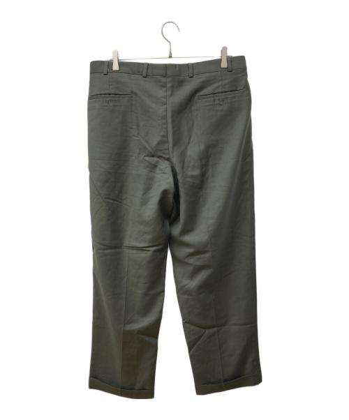 LAUREN RALPH LAUREN（ローレンラルフローレン）LAUREN RALPH LAUREN (ローレンラルフローレン) カシミヤブレンドタックパンツ グリーン サイズ:36の古着・服飾アイテム