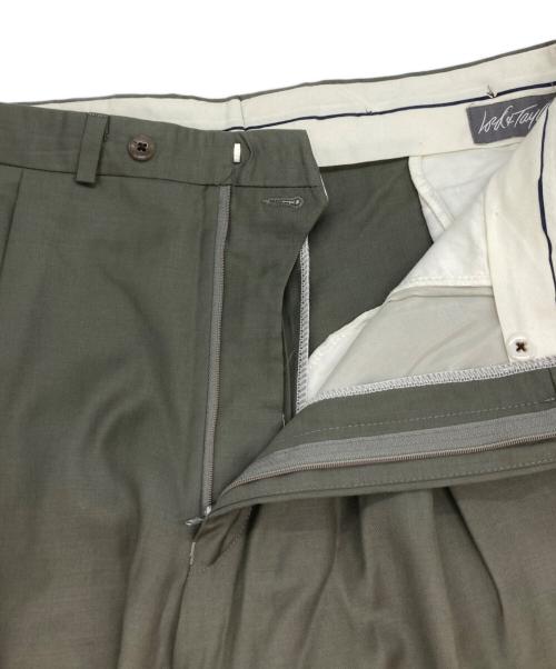 LAUREN RALPH LAUREN（ローレンラルフローレン）LAUREN RALPH LAUREN (ローレンラルフローレン) カシミヤブレンドタックパンツ グリーン サイズ:36の古着・服飾アイテム