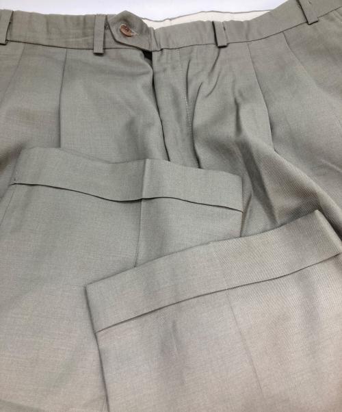 LAUREN RALPH LAUREN（ローレンラルフローレン）LAUREN RALPH LAUREN (ローレンラルフローレン) カシミヤブレンドタックパンツ グリーン サイズ:36の古着・服飾アイテム