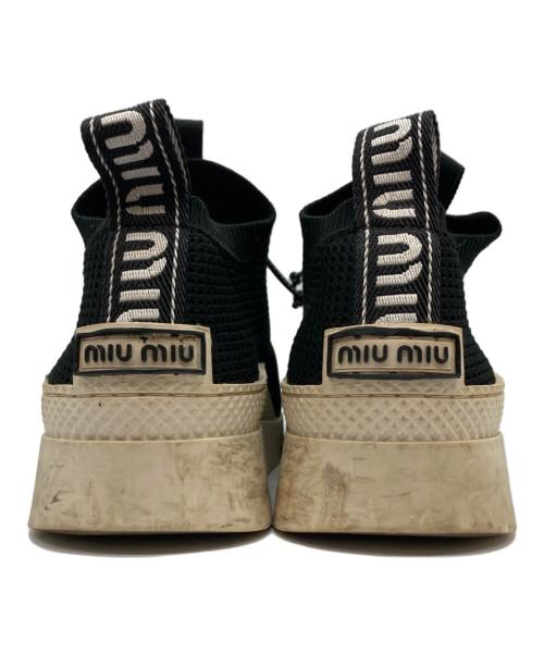 MIU MIU（ミュウミュウ）MIU MIU (ミュウミュウ) メッシュソックススニーカー ブラック サイズ: 36 1/2の古着・服飾アイテム