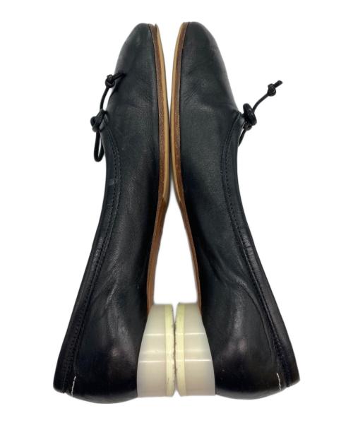 MM6 Maison Margiela（エムエムシックスメゾンマルジェラ）MM6 Maison Margiela (エムエムシックスメゾンマルジェラ) レザーパンプス/アナトミックバレリーナシューズ ブラック サイズ:36の古着・服飾アイテム