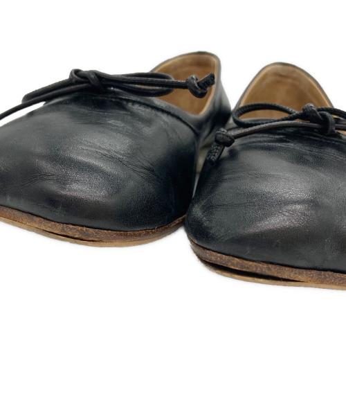 MM6 Maison Margiela（エムエムシックスメゾンマルジェラ）MM6 Maison Margiela (エムエムシックスメゾンマルジェラ) レザーパンプス/アナトミックバレリーナシューズ ブラック サイズ:36の古着・服飾アイテム