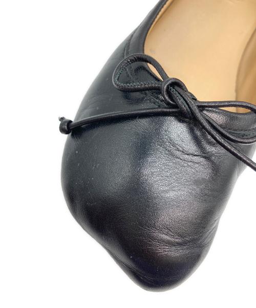 MM6 Maison Margiela（エムエムシックスメゾンマルジェラ）MM6 Maison Margiela (エムエムシックスメゾンマルジェラ) レザーパンプス/アナトミックバレリーナシューズ ブラック サイズ:36の古着・服飾アイテム