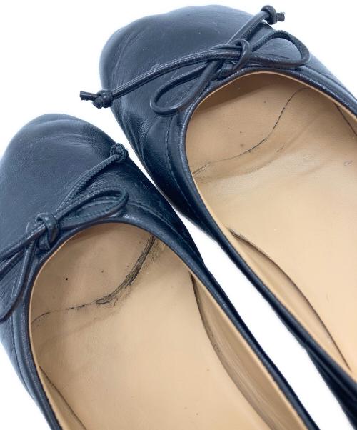 MM6 Maison Margiela（エムエムシックスメゾンマルジェラ）MM6 Maison Margiela (エムエムシックスメゾンマルジェラ) レザーパンプス/アナトミックバレリーナシューズ ブラック サイズ:36の古着・服飾アイテム
