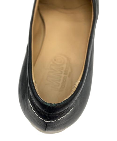 MM6 Maison Margiela（エムエムシックスメゾンマルジェラ）MM6 Maison Margiela (エムエムシックスメゾンマルジェラ) レザーパンプス/アナトミックバレリーナシューズ ブラック サイズ:36の古着・服飾アイテム