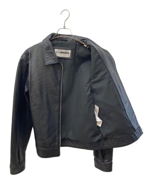 ZARA（ザラ）ZARA (ザラ) RHUIGI (リューギ) レザージャケット ブラック サイズ:XLの古着・服飾アイテム
