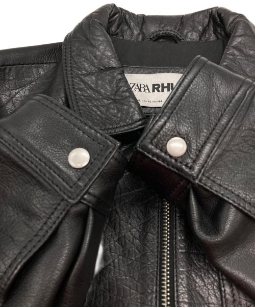 ZARA（ザラ）ZARA (ザラ) RHUIGI (リューギ) レザージャケット ブラック サイズ:XLの古着・服飾アイテム