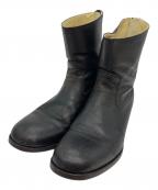 Junhashimotoジュンハシモト）の古着「バックジップレザーブーツ」｜ブラック