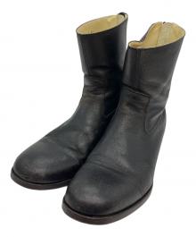 Junhashimoto（ジュンハシモト）の古着「バックジップレザーブーツ」｜ブラック