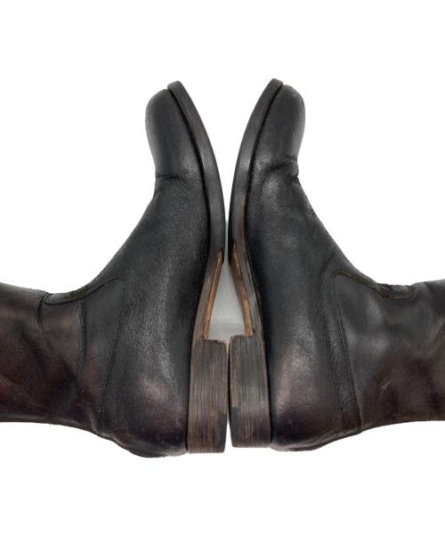 Junhashimoto（ジュンハシモト）junhashimoto (ジュンハシモト) バックジップレザーブーツ ブラック サイズ:41の古着・服飾アイテム