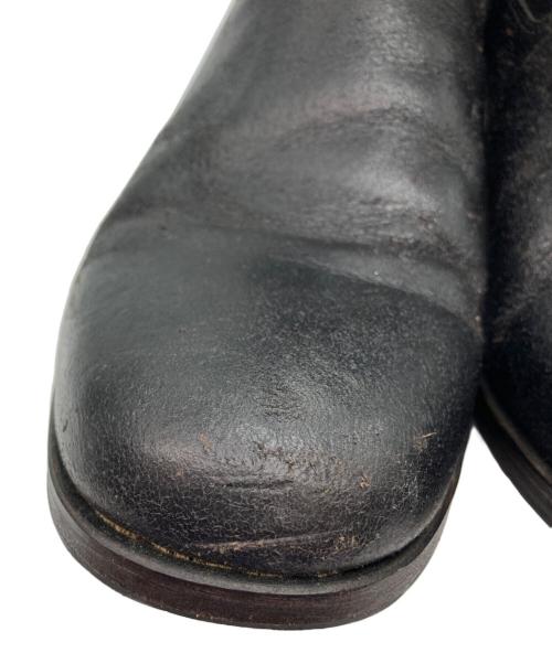 Junhashimoto（ジュンハシモト）junhashimoto (ジュンハシモト) バックジップレザーブーツ ブラック サイズ:41の古着・服飾アイテム