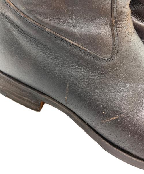 Junhashimoto（ジュンハシモト）junhashimoto (ジュンハシモト) バックジップレザーブーツ ブラック サイズ:41の古着・服飾アイテム