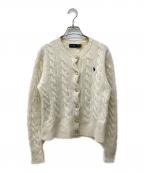 POLO RALPH LAURENポロ・ラルフローレン）の古着「カシミヤ混ケーブルニットカーディガン」｜アイボリー