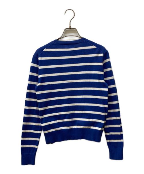 POLO RALPH LAUREN（ポロ・ラルフローレン）POLO RALPH LAUREN (ポロ・ラルフローレン) ボーダーニットカーディガン ホワイト×ブルー サイズ:S/Pの古着・服飾アイテム