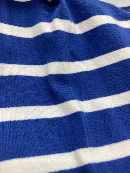 POLO RALPH LAUREN（ポロ・ラルフローレン）POLO RALPH LAUREN (ポロ・ラルフローレン) ボーダーニットカーディガン ホワイト×ブルー サイズ:S/Pの古着・服飾アイテム