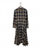 POLO RALPH LAURENポロ・ラルフローレン）の古着「チェックシャツワンピース」｜ブラウン×ブラック