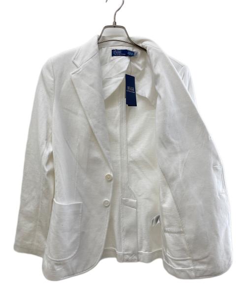 POLO RALPH LAUREN（ポロ・ラルフローレン）POLO RALPH LAUREN (ポロ・ラルフローレン) ワッペンテーラードジャケット ホワイト サイズ:6の古着・服飾アイテム