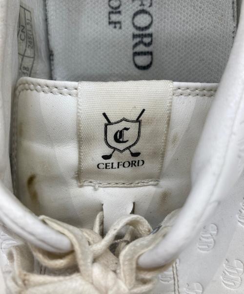 CELFORD（セルフォード）CELFORD (セルフォード) レザースニーカー ホワイト サイズ:24.5の古着・服飾アイテム